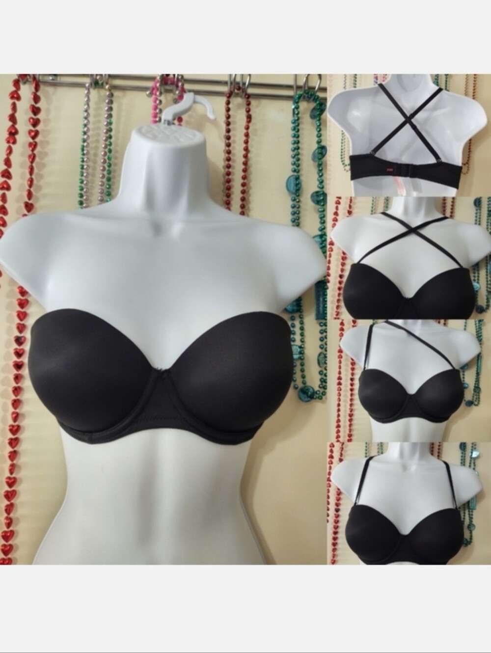 PINK Victoria's Secret WEAR EVERYWHERE Multi-Way Push-Up Bra Black 32D